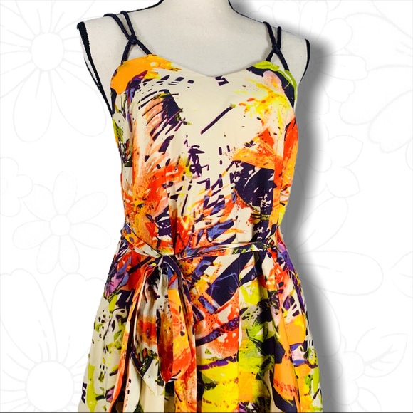 Jessica Simpson Hi -Low Midi Floral Print Dress - Picture 4 of 16